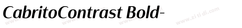 CabritoContrast Bold字体转换